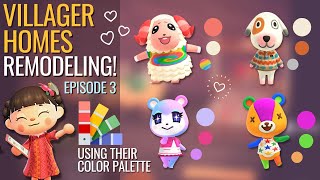 Colour matching VILLAGER HOMES EP3 Stitches Dom Judy and Bones  ACNH  Animal Crossing [upl. by Tyoh]