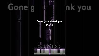 Gone gone thank you piano easy piano music [upl. by Huberman]