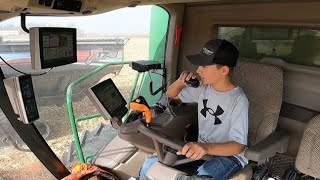 New Combine Operator with His Own Vlog Camera  13 YEARS OLD [upl. by Boyden758]