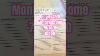 Use the 702010 budget to budget a 4500 monthly budget 702010budget paychecktopaycheck [upl. by Ahsikam]