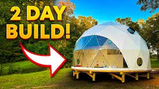 Building A Geodesic Dome DIY Glamping Site [upl. by Longan433]