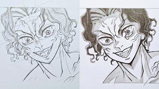 How to draw Muzan from Demon Slayer  Anime sketch  Easy drawing tutorial [upl. by Orpah]