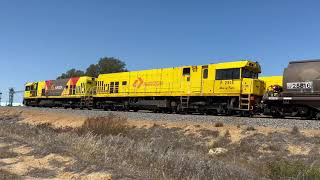 Mid west Grain trains at Mingenew [upl. by Eellah]