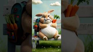 🥕Chubby Bunny’s tummy ache after lunch fypシ゚viral popular animation viralvideo youtubeshorts [upl. by Dombrowski]