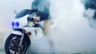 1990 Honda CBR250RR MC22 Burnout [upl. by Avis]