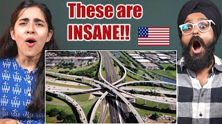 Indians React to Why Are Texas Interchanges So Tall [upl. by Ardehs582]