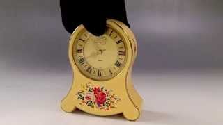 Antique JAEGER LeCoultre Petite Neuchateloise Musical Swiss Reuge Alarm Clock [upl. by Halladba]