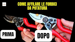 Come Affilare Le Forbici Da POTATURA [upl. by Ynavoeg]