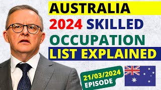 Australia Skilled Occupation List 2024 Update  Australia Skilled Immigration [upl. by Cletis]