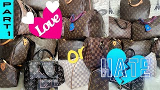 LOUIS VUITTON SPEEDY COLLECTION LOVE or HATE RELATIONSHIPREVIEWPART 1 [upl. by Archaimbaud]