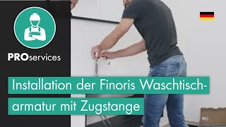 Installation der Finoris Waschtischarmatur mit Zugstange [upl. by Ecinahs]