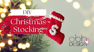 DIY Chunky Knit Christmas Stocking 🎄🎅 [upl. by Alikam339]