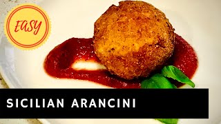 Easy Homemade Sicilian Arancini Rice Balls [upl. by Rodrick]