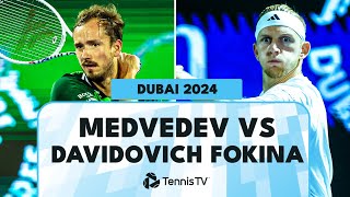 Daniil Medvedev vs Alejandro Davidovich Fokina Match Highlights  Dubai 2024 QuarterFinal [upl. by Itnuahsa]