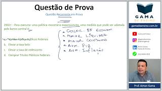 QUESTÃO 29021  POLÍTICA MONETÁRIA CPA20 CEA AI ANCORD [upl. by Nayrda395]