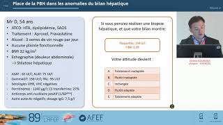 Place de la PBH dans les anomalies du bilan hépatique  J BOURSIER  FMC AFEF 2021 [upl. by Kaile]