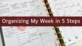 5 Steps to Planning My Week In My Hourly Planner [upl. by Marinna]