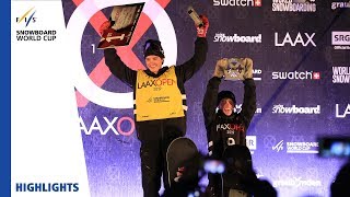 2019 LAAX OPEN Halfpipe World Cup highlights  FIS Snowboard [upl. by Fesuoy]