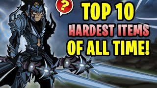 AQW  TOP 10 HARDEST ITEMS In AQW amp HOW To Get Them ACTAGGED NonRare  Item Showcase [upl. by Penrose]