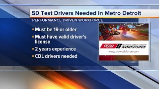 Performance Driven Workforce is hiring 50 test car drivers in metro Detroit [upl. by Gearalt]