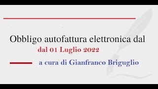 Le Autofatture Elettroniche a decorrere dal 01072022 temasystem Polyedro Lynfa contabilità [upl. by Fortuna400]