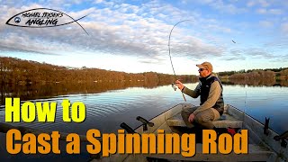 How to Cast a Spinning Rod  basic casting tutorial [upl. by Tiossem900]