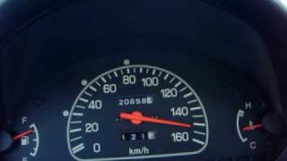 top speed autobahn test subaru vivio 066L part 1 [upl. by Musa]