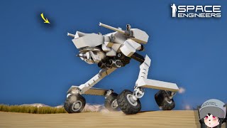 This Insane Legged Vehicle can Skate Like a Person Space Engineers [upl. by Kutzenco]