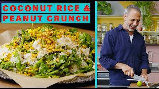 Coconut rice with peanut crunch  Ottolenghi Test Kitchen [upl. by Matthias589]