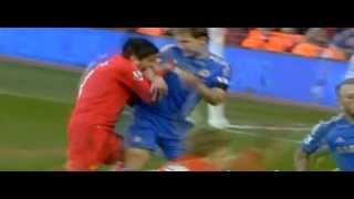 Luis Suarez bites AGAIN CLOSE UP VIDEO  Suarez bites Chelseas Branislav Ivanovic [upl. by Deroo]