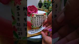 Calendar cake design 🧑‍🍳 cake cakedecorating birthdaycake trending [upl. by Adekam428]