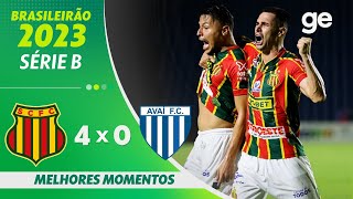 SAMPAIO CORRÊA 4 X 0 AVAÍ  MELHORES MOMENTOS  37ª RODADA BRASILEIRÃO SÉRIE B 2023  geglobo [upl. by Ardnoid]