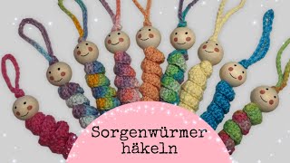 Sorgenwürmer  Glückswürmer häkeln [upl. by Dawn207]