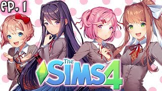 The Sims 4 Doki Doki Literature Club Challenge  Ep 1 Create A Sim Lots Rules [upl. by Yila562]