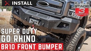 20112016 F250 amp F350 Go Rhino BR10 HeavyDuty Front Bumper Install [upl. by Eleik514]