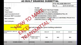 HOW TO PREPARE EXCEL TRANSMITTAL [upl. by Nillok]