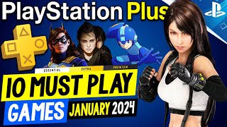 10 MUST PLAY PS PLUS Games to Play in JANUARY 2024 PlayStation Plus PS5PS4 Games 2024 [upl. by Hardej]