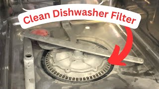 Clean Samsung Dishwasher Filter  DIY Samsung Model DW80K5050US  Step by Step Filter Removal [upl. by Eednak]