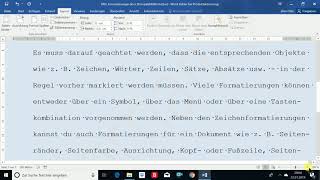 MS Office Word 2016  Tutorial  Dokument und Absatzformatierungen [upl. by Bouton806]