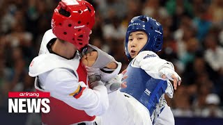 Paris Olympics Park Taejoon advances to Taekwondo quarterfinals Woo Sanghyeok reaches [upl. by Cumings]