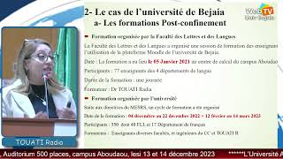 Présentation de Dr TOUATI Radia dépt Français Responsable du CEIL université de Bejaia [upl. by Ylliw639]