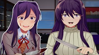 Yuri Stabs and Deletes Me Ending  Just Yuri Mod [upl. by Fulks]