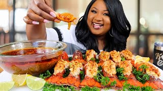 LOBSTER TAILS MUKBANG  SEAFOOD BOIL MUKBANG [upl. by Athey]