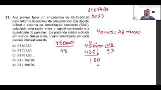 Questão 51  PSC UFAM  2023 [upl. by Atinhoj666]