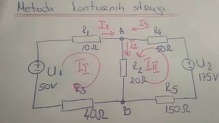 Metoda konturnih struja  primjer 1 [upl. by Sacks]