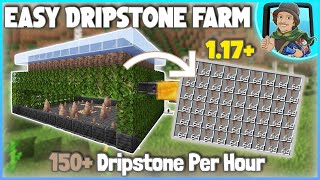 Minecraft EASY Dripstone Farm Tutorial 117 150 Dripstone Per Hour [upl. by Isle]