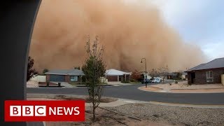 Massive dust storm engulfs Australian city  BBC News [upl. by Annas]