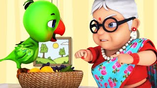 नानी माँ ने तोता पाला  Hindi Rhymes for Children  Infobells  bartolito [upl. by Hnamik]