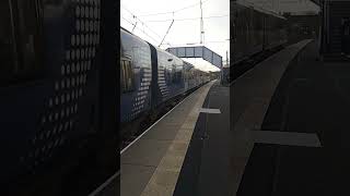 ScotRail Class 380007105 passing Saltcoats for Glasgow 191024 scotrail uktrainspotting trains [upl. by Reifel]