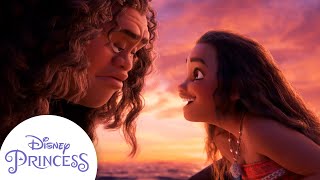 Maui Teaches Moana How To Sail  Disney Princess [upl. by Atteselrahc]